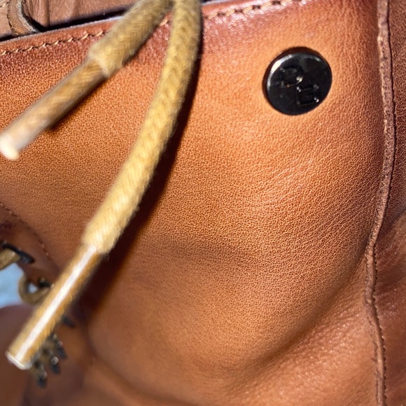 Women's Lace-Up Ankle Boots in chestnut brown. 100% genuine soft leather - Picture 7 of 9